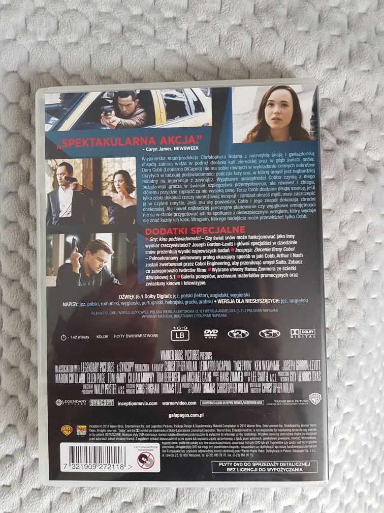 Incepcja 2 DVD okładka holograficzna reż. Christopher Nolan