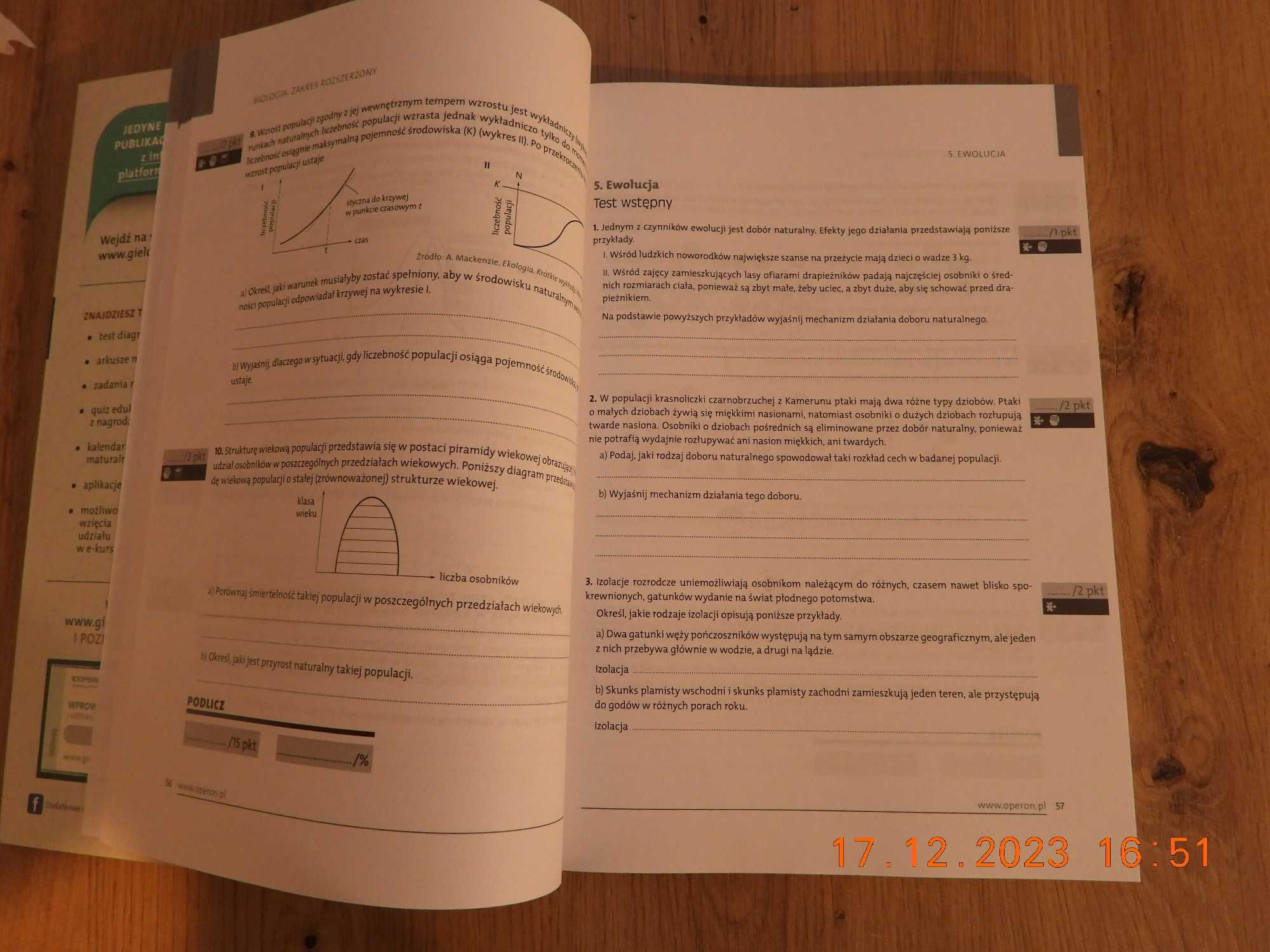 Nowa Matura 2015 Biologia.Zakres rozszerzony,testy i arkusze NOWA