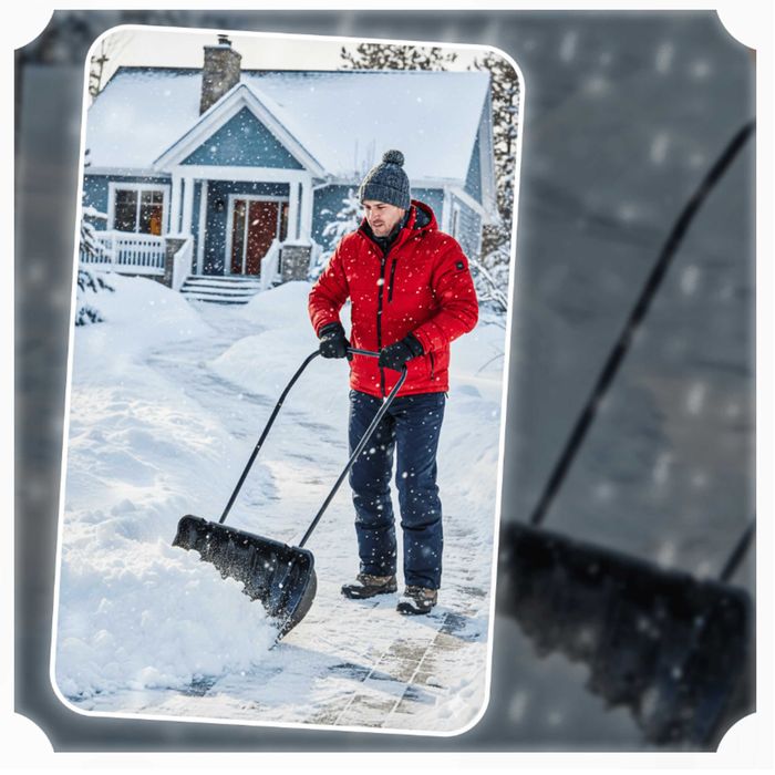 łopata do śniegu Zgarniacz do Śniegu Na Kółkach Pług do Śniegu 80 cm