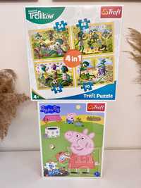 Nowe puzzle Trefl świnka Peppa Trefliki zafoliowane zestaw