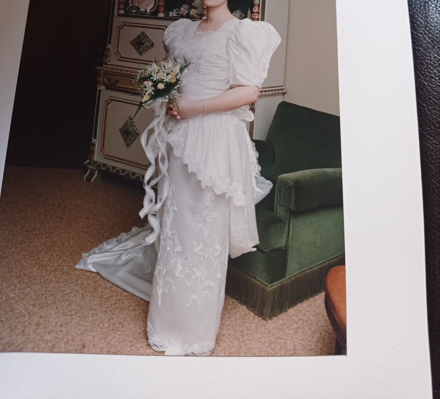 Vestido de noiva branco.