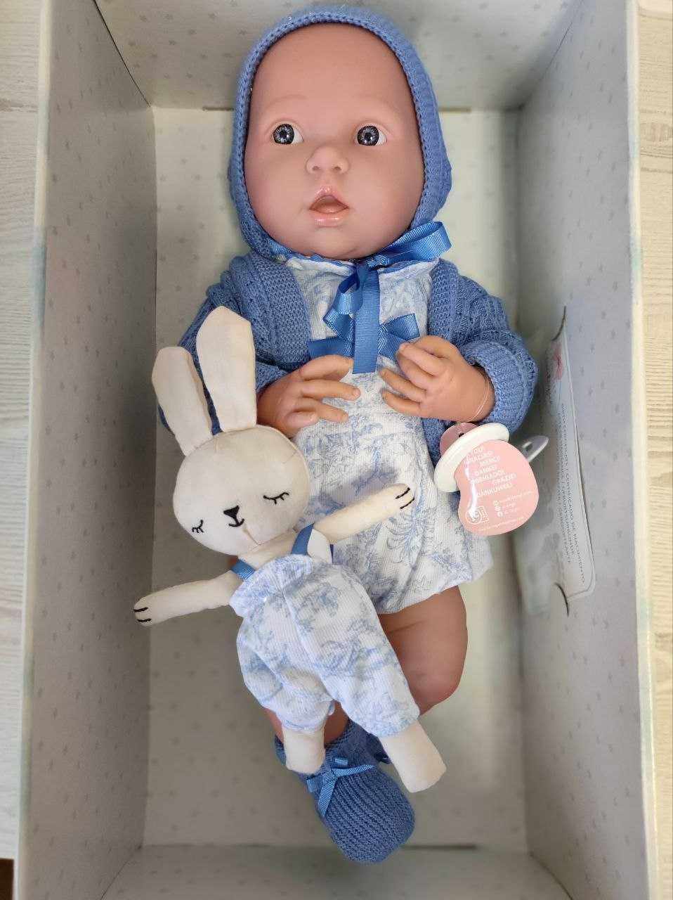 Пупс мальчик с одеждой и игрушкой кроликом Berenguer, 38 см