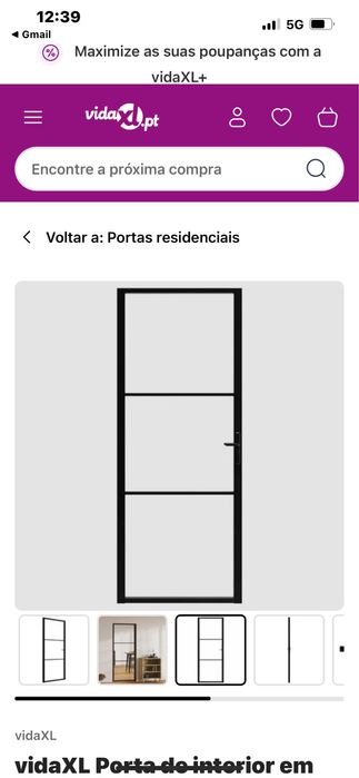 Porta interior nova e embalada