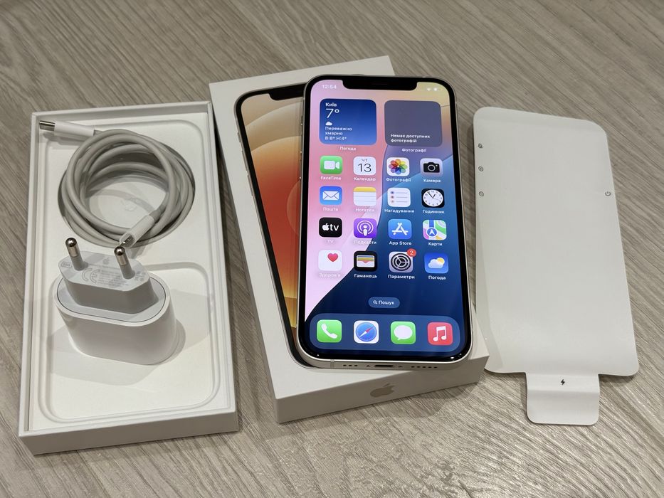 Ідеальний iPhone 12 White 128gb Neverlock! Повний комплект! Новий!
