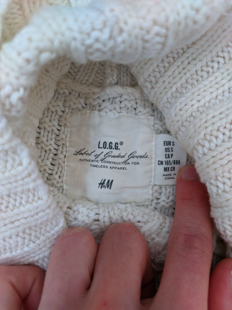 Белый свитер h&m, размер с