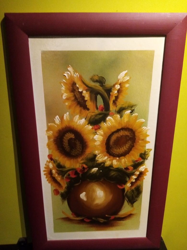 "Moje słoneczniki" - przepiękny obraz olejny!