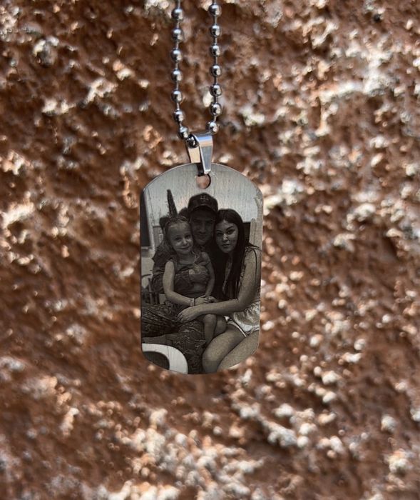 Жетон с фото. Жетон с гравировкой. Армейский жетон