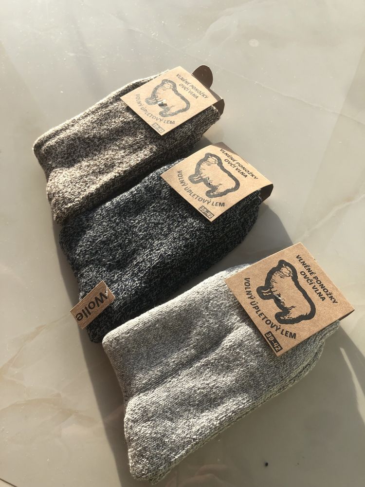 Welniane Skarpety Alpaka 39-42 Grube Cieple Skarpetki Unisex 3 pary