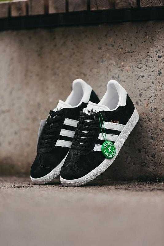 Кросівки весняні для чоловіків і жінок. Адідас Adidas Gazelle Black 2.