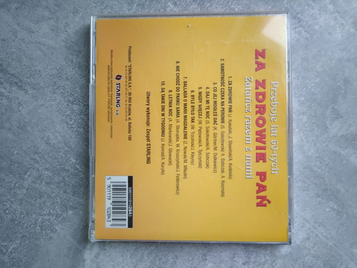 CD ZA ZDROWIE PAŃ Przeboje lat 60 - tych Zatańcz razem z nami  płyta