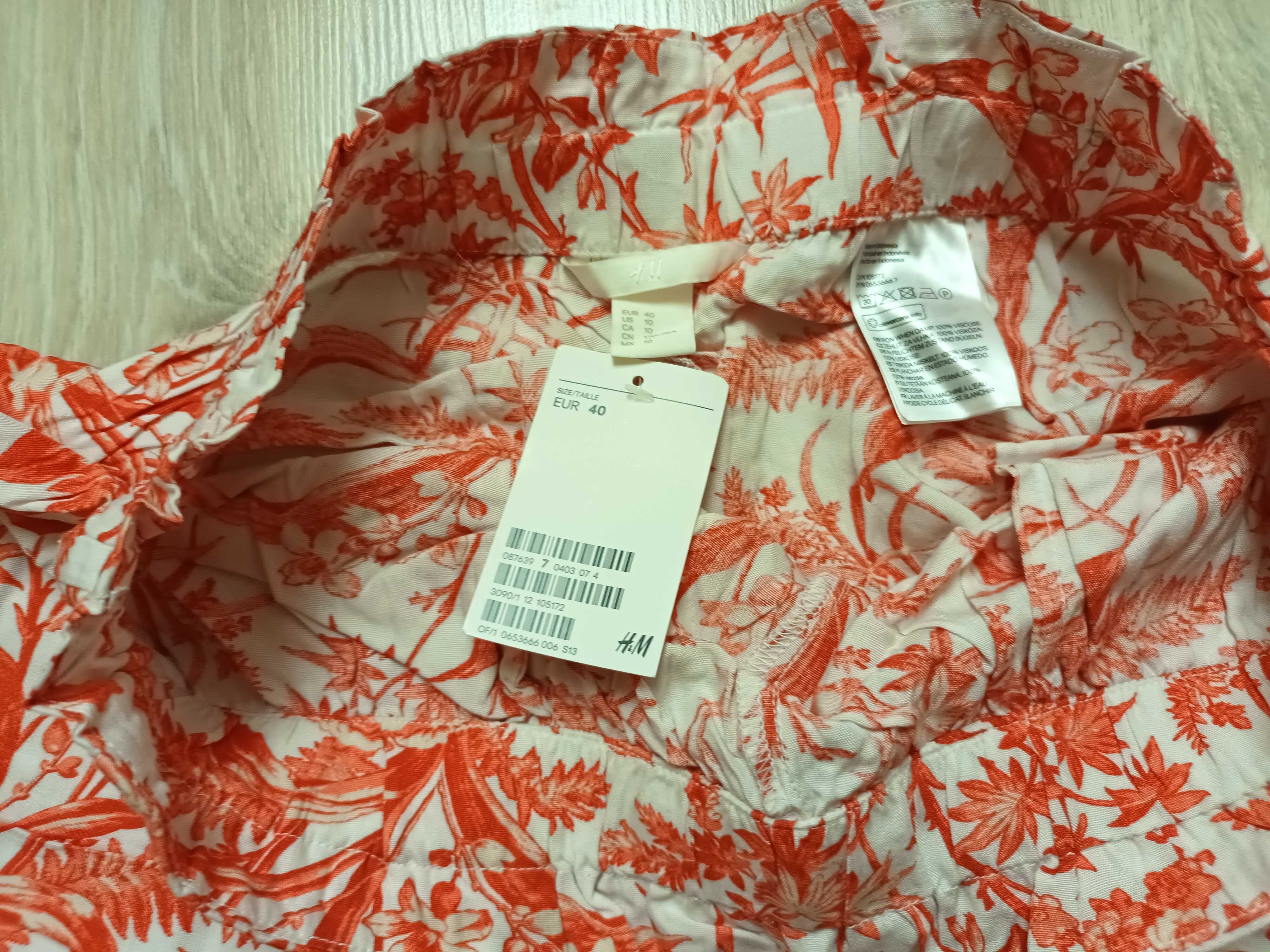 Spodenki szorty H&M kwiaty 40 L