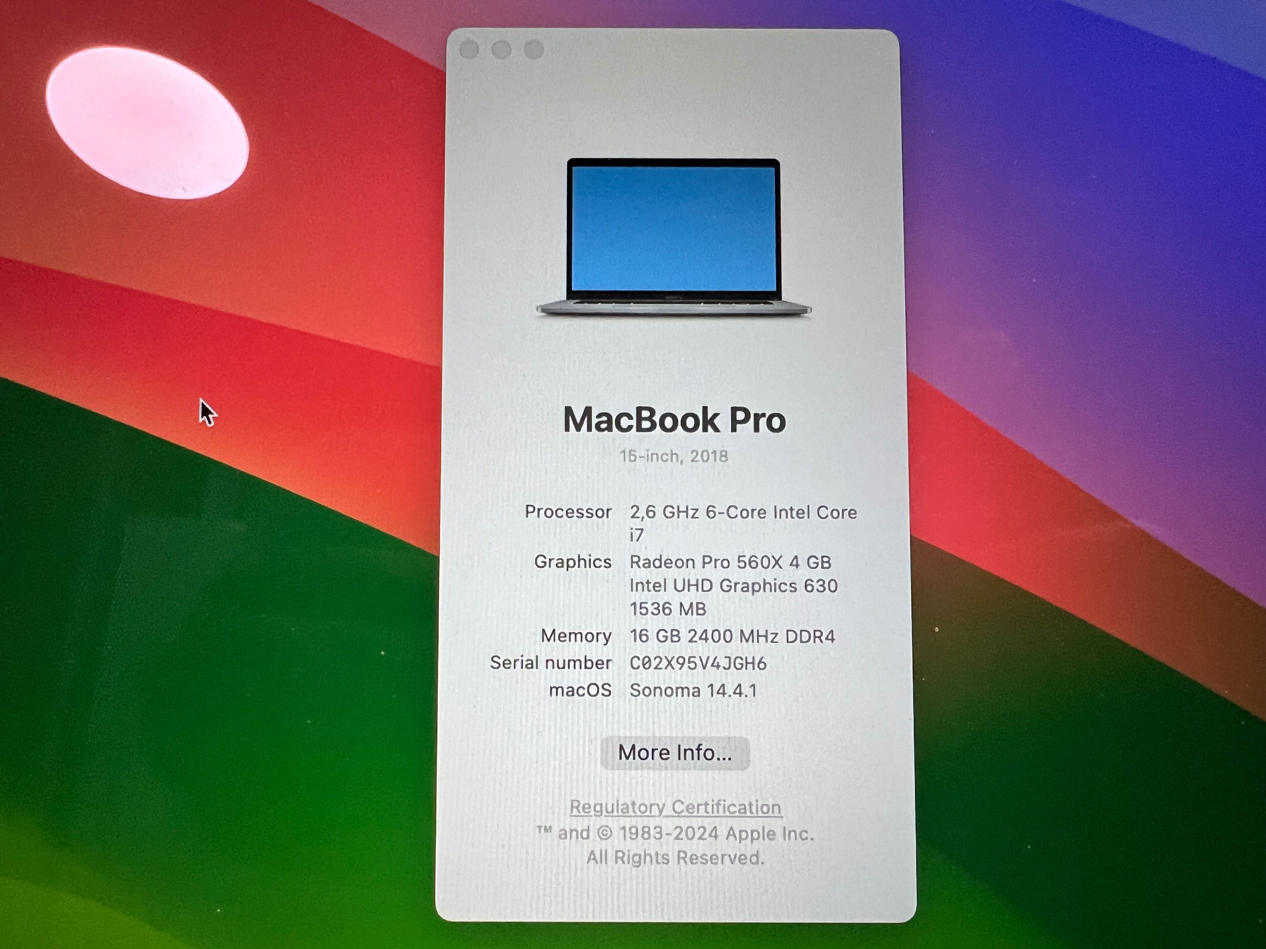 MacBook Pro 2018 1TB