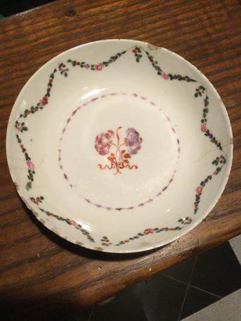 Prato Fundo porcelana chinesa do séc XVIII 14 cm Companhia das Índias