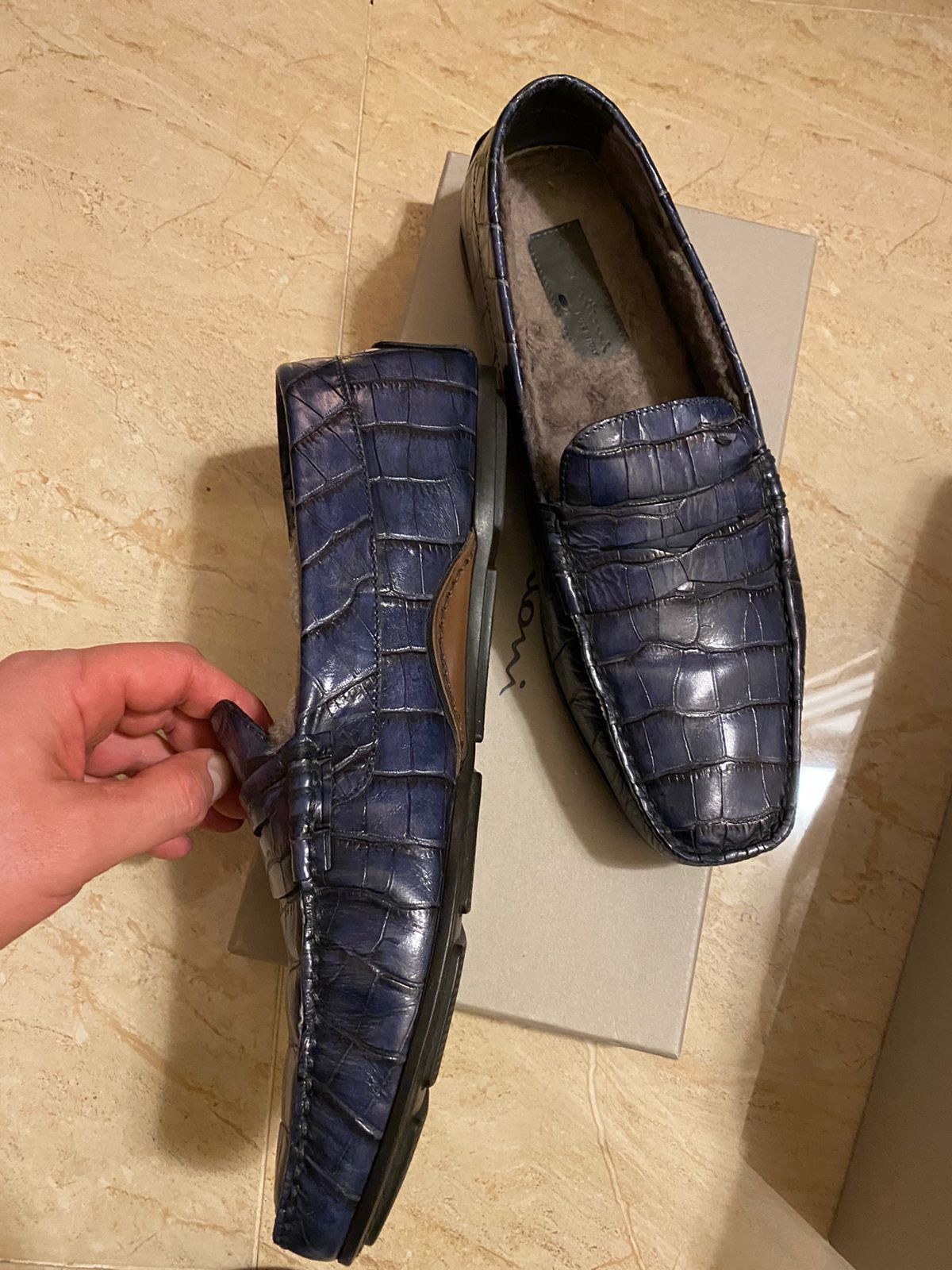 Зимові Макосіни Макасини Santoni зима  туфлі туфли Сантони