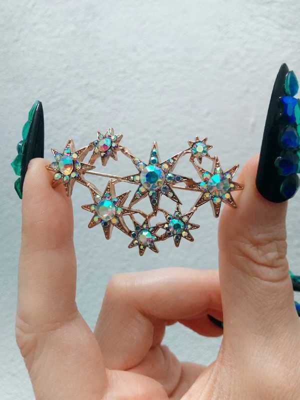 Broche / pregadeira / alfinete de peito - constelação de estrelas, AB