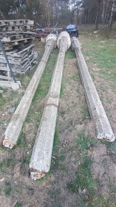 słup betonowy zbrojony ozdobny latarnia 7m