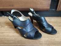 Sandałki Clara Barson sandały czarne grube paski rozmiar 38