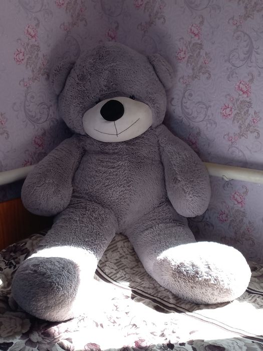 Величезний сірий Ведмедик Тедді – Ідеальний Подарунок!