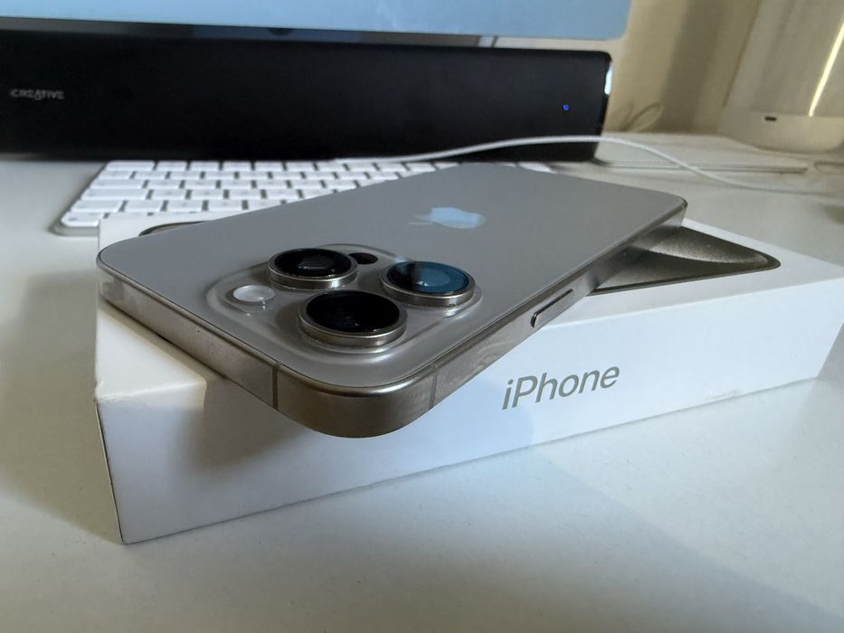 iPhone 15 Pro Max 256gb Natural Titanium Idealny Bateria 95% od nowosc