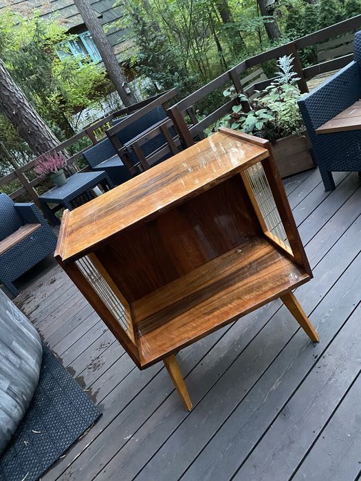 Stylowa szafka vintage PRL – oryginał z Zakładów Mebli w Sztumie bdb