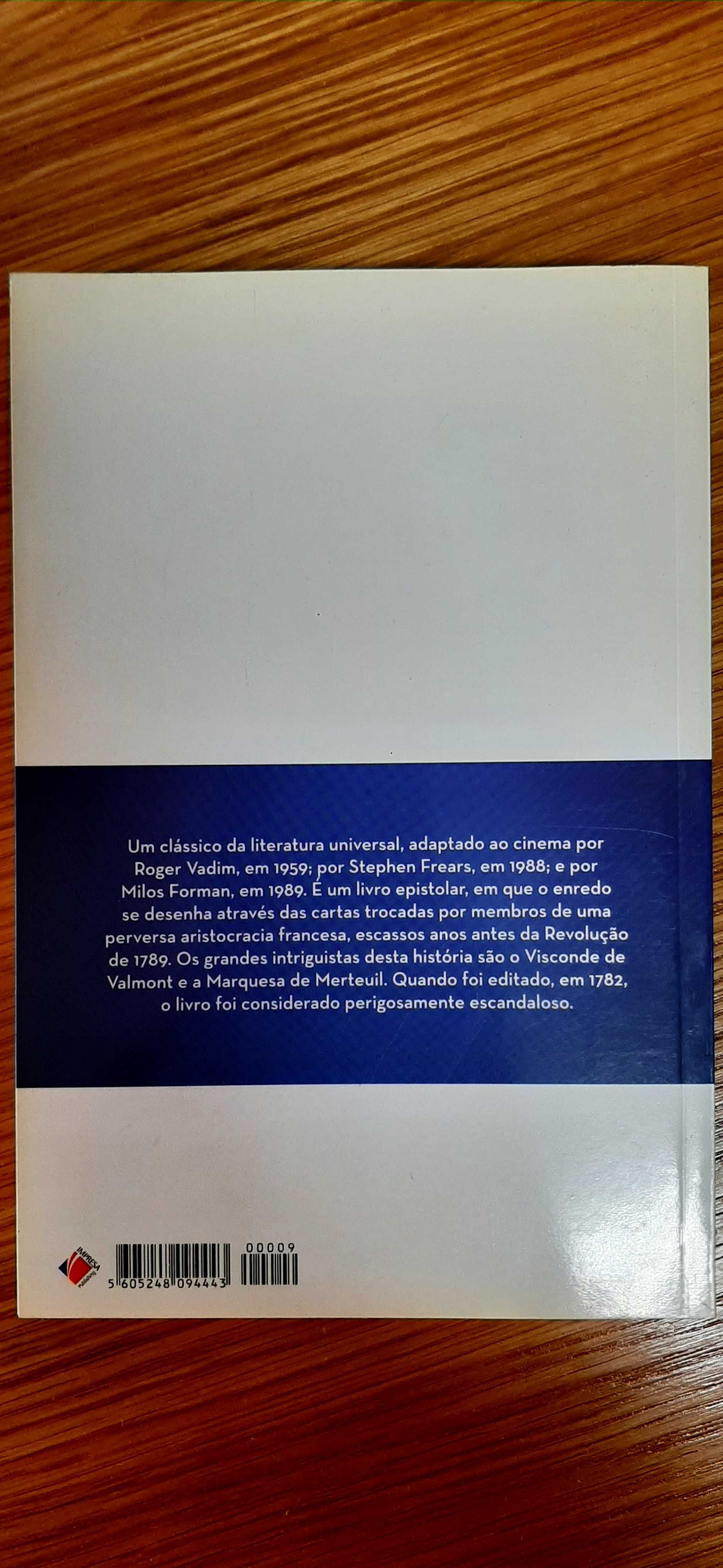 Livro "As Ligações Perigosas" (Pierre Choderlos de Laclos)