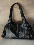 Czarna black torebka bag city w stylu Grunge rock Coquette vintage y2k