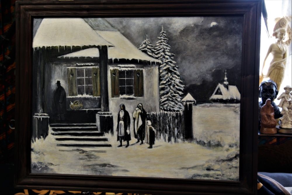 Józef Szermentowski ,,Poddaństwo,,1873 obraz olejny płótno.