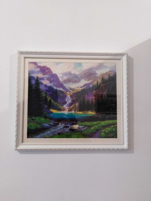 Картина "Водоспад" вишита хрестиком