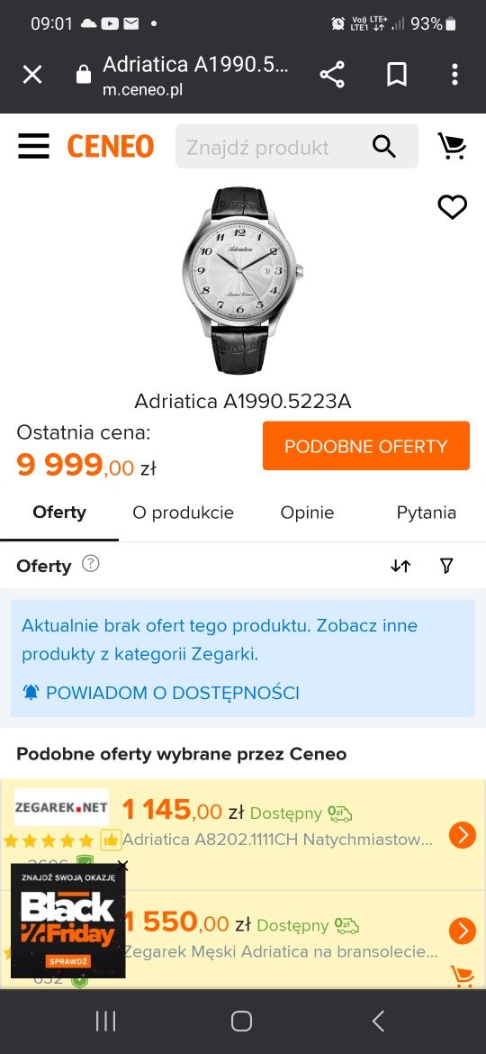 Zegarek Adriatica A1990  limited edition