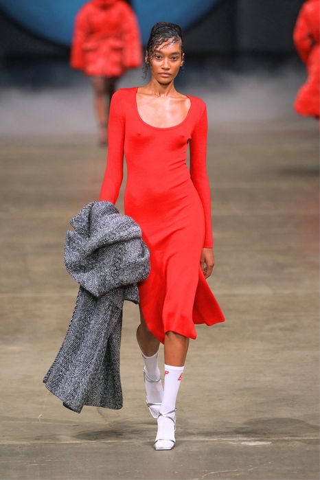 Baum Und Pferdgarten червона тепла сукня платье міді Max Mara Massimo