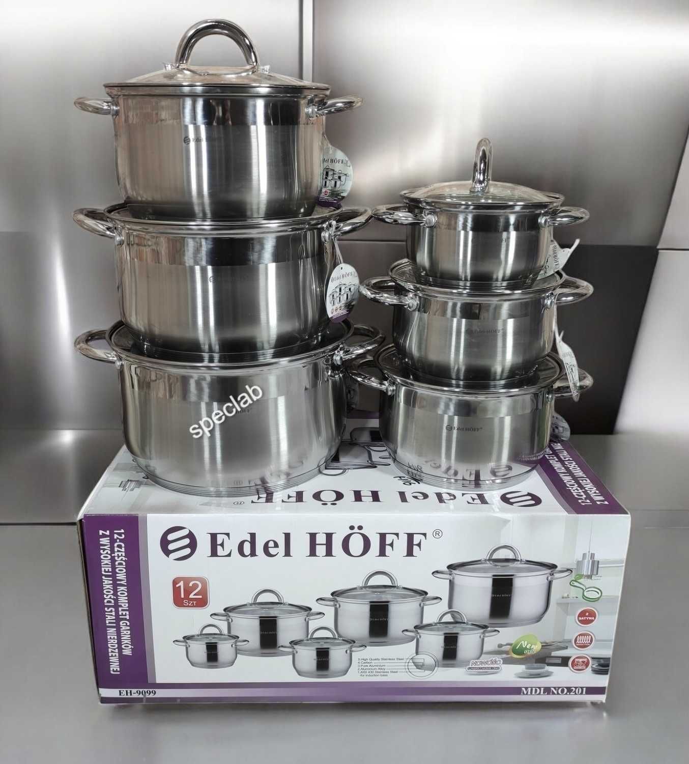 Zestaw garnkow EDELHOFF EH-9099 Gaz, indukcja, halogen, ceramika