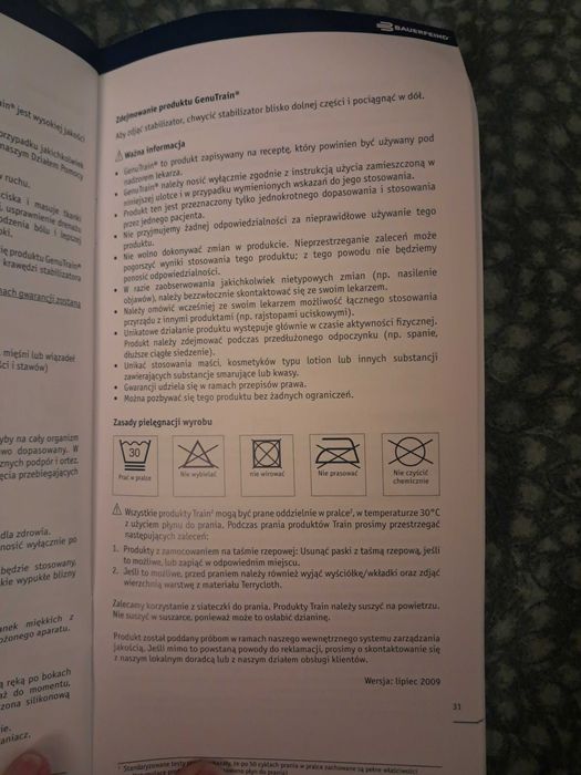 Aktywna orteza staw kolanowy Bauerfeind Genu Train