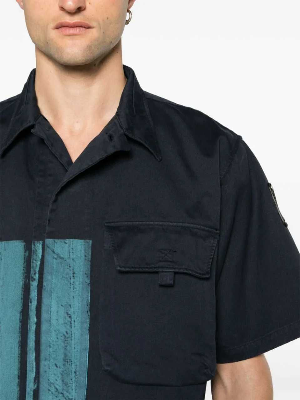 Сорочка A-Cold-Wall SS24 Strand Overshirt Navy