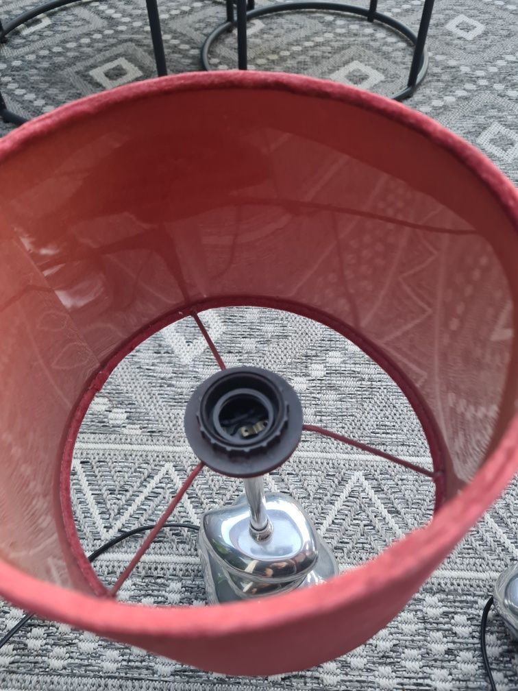 Lampki nocne komplet dwóch TKMax stylowe srebrne kamienie