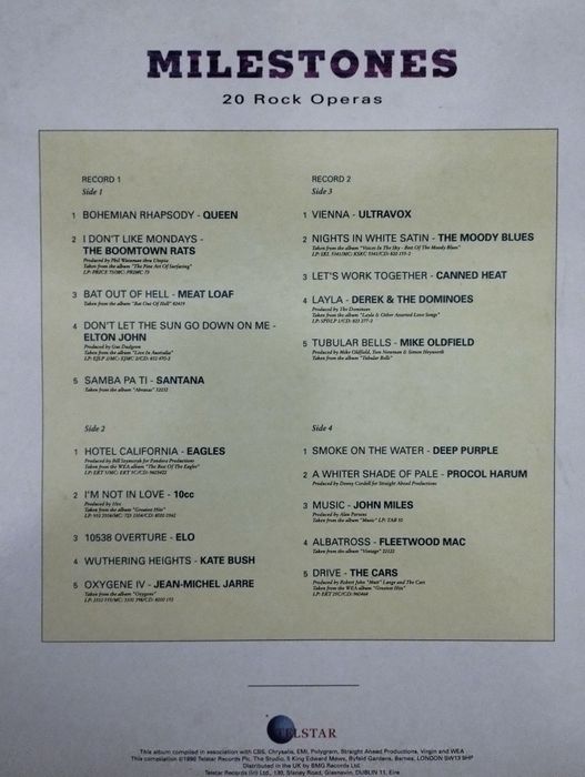 Milestones - 20 Rock Operas - Vinil