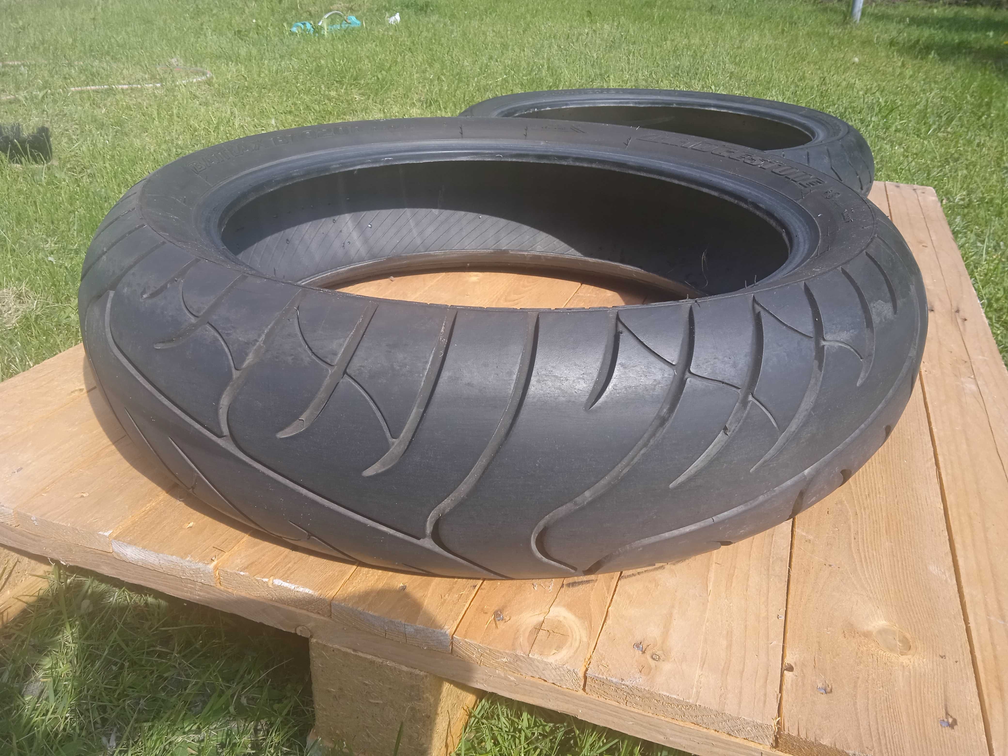 Opony kpl Bridgestone Battlax BT020; P+T, 7mm bieżnik