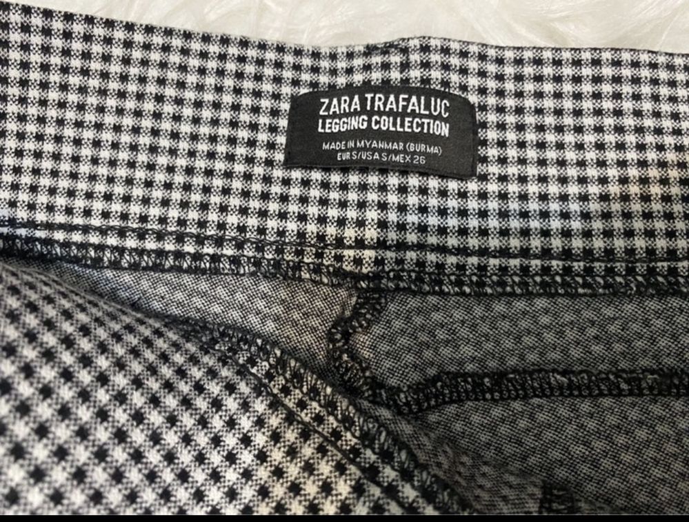 Spodnie w kratę Zara