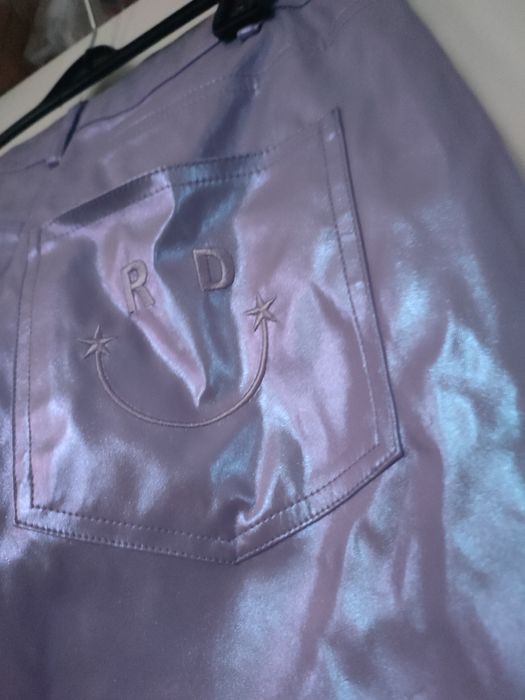 Nowe Fioletowe brokatowe efektowne spodnie rozmiar M Refined