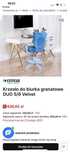 Krzesło do biurka granatowe DUO 5/6 Velvet