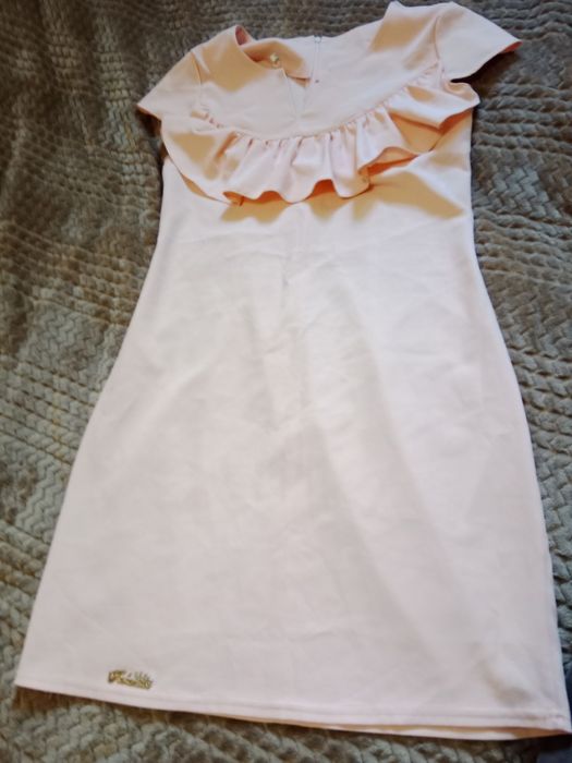 Сукня-міні персикова 44 розмір