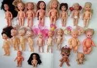 Lote de 21 pequenas bonecas sem roupa