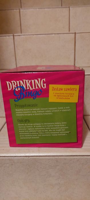 Gra imprezowa drinking bingo, prezent