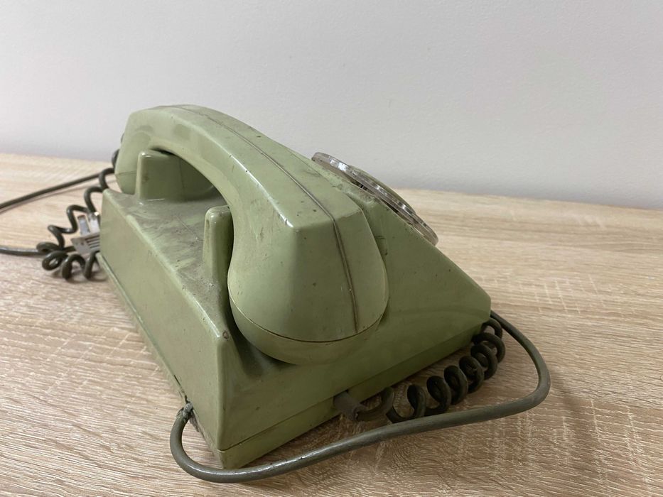 Telefon Stacjonarny Aparat Telefoniczny Elektrim Aster-72 Zielony PRL
