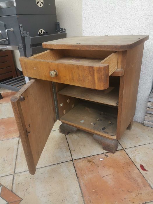 Nocna szafka, dębowa stara do renowacji