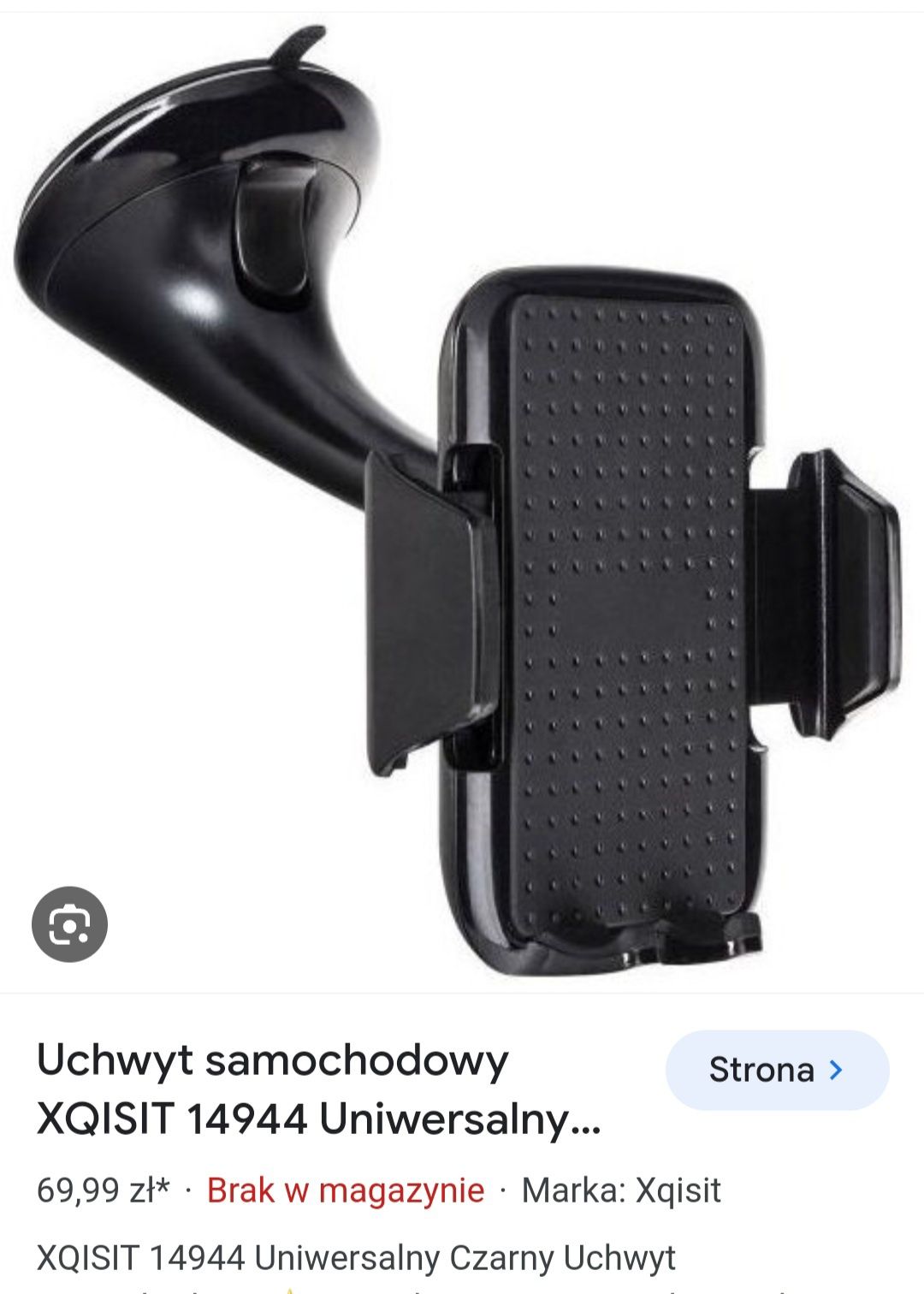 Uniwersalny uchwyt na telefon xqisit mocowany do szyby