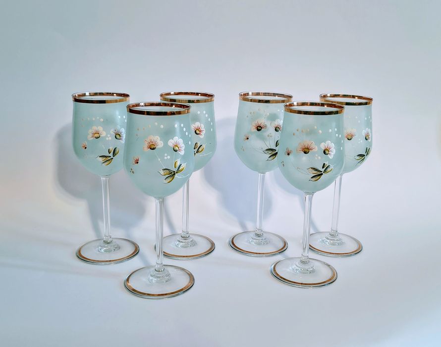 Kieliszki do wina Bohemia / szkło kolorowe