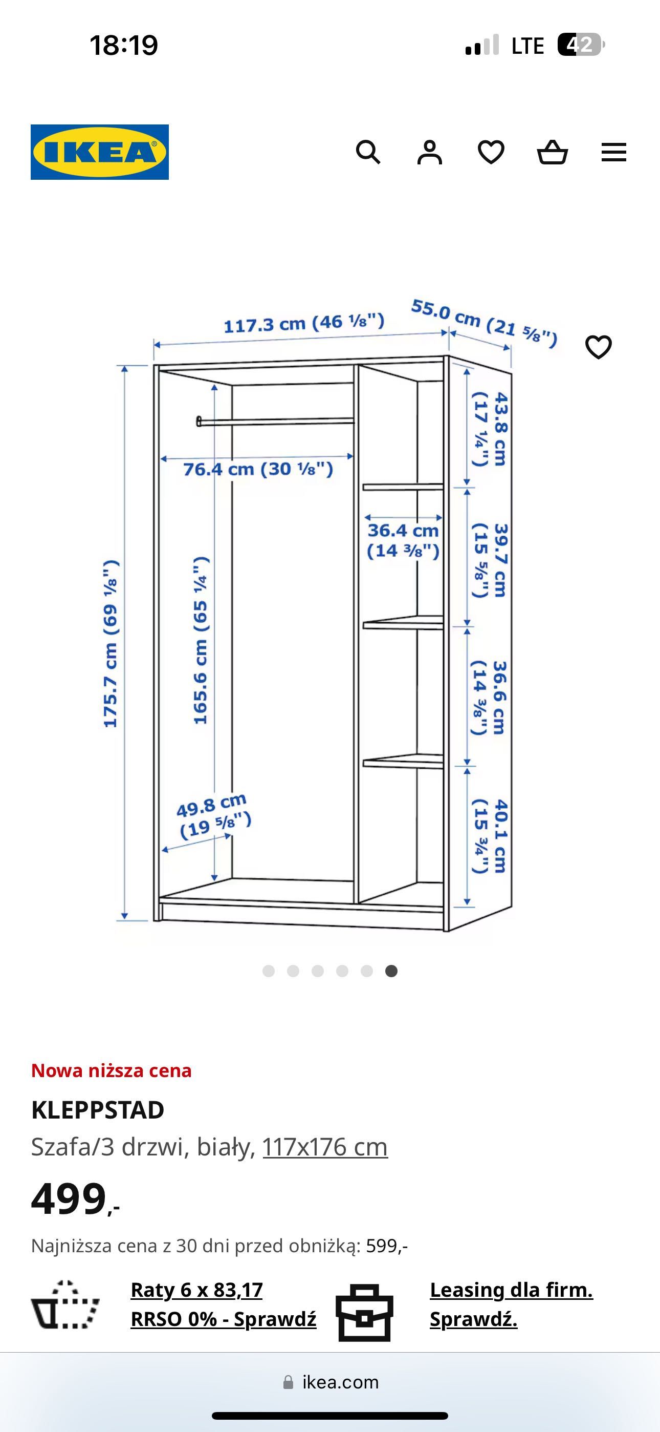 Szafa biała , szafa Ikea