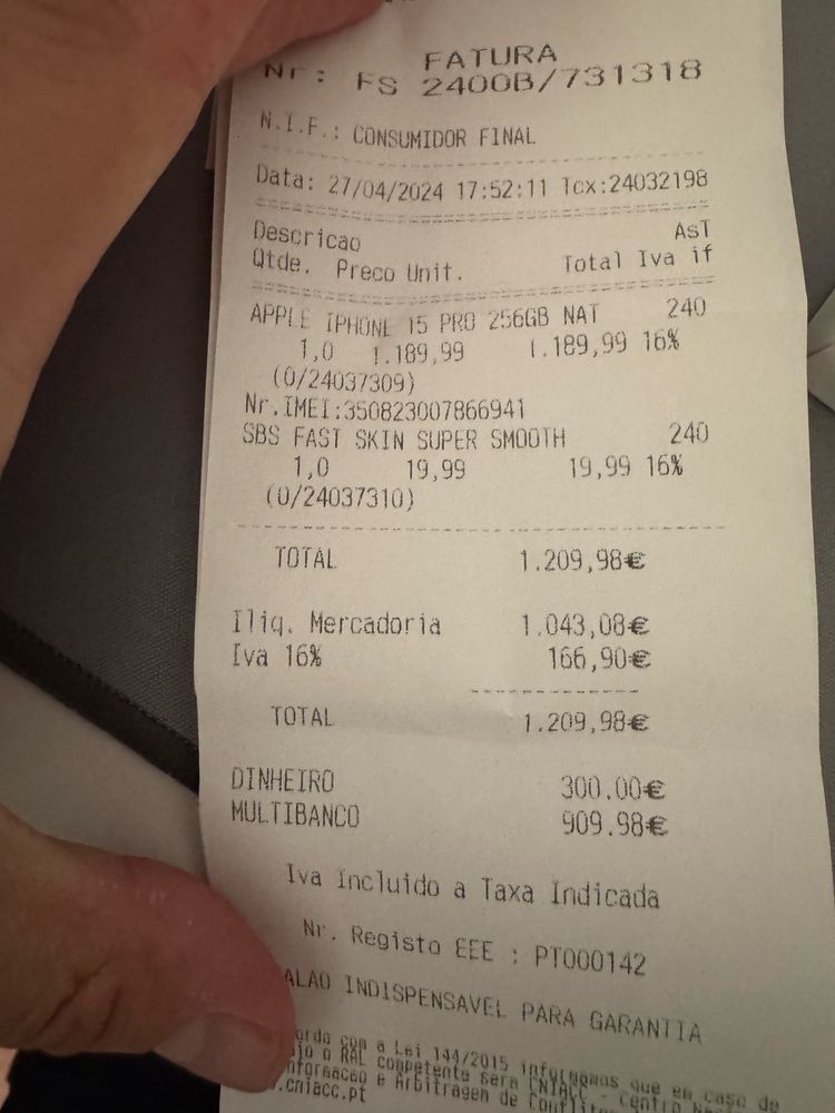 Iphone 15 pro 256gb