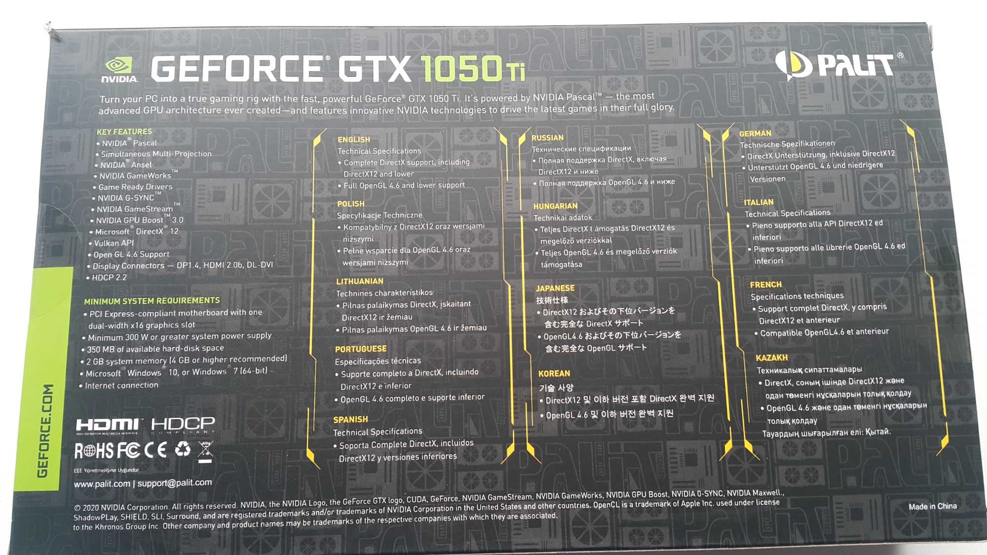 Продам видеокарту Palit GeForce GTX 1050 Ti 4Gb GDDR5 128bit