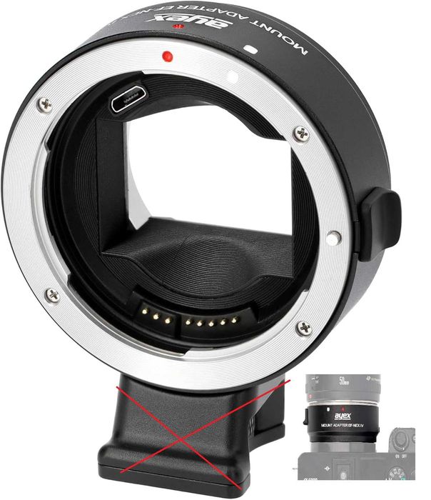 Adapter Obiektywu EF-NEX IV Canon EF/EF-S do Sony E-Mount AF IS